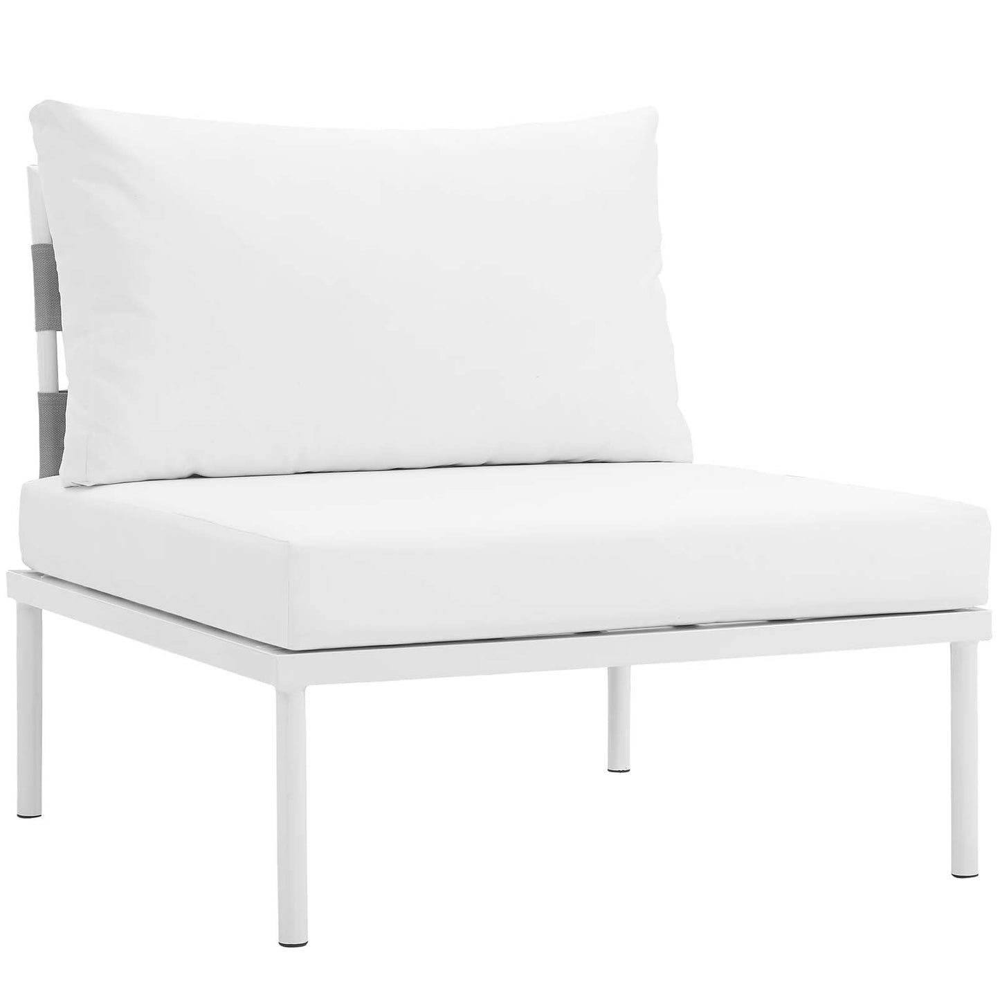 Modway Furniture Harmony 6 Piece Outdoor Patio Aluminum Sectional Sofa Set by Modway - EEI-2627-WHI-BEI-SET