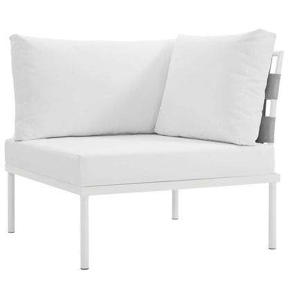 Modway Furniture Harmony 6 Piece Outdoor Patio Aluminum Sectional Sofa Set by Modway - EEI-2627-WHI-BEI-SET