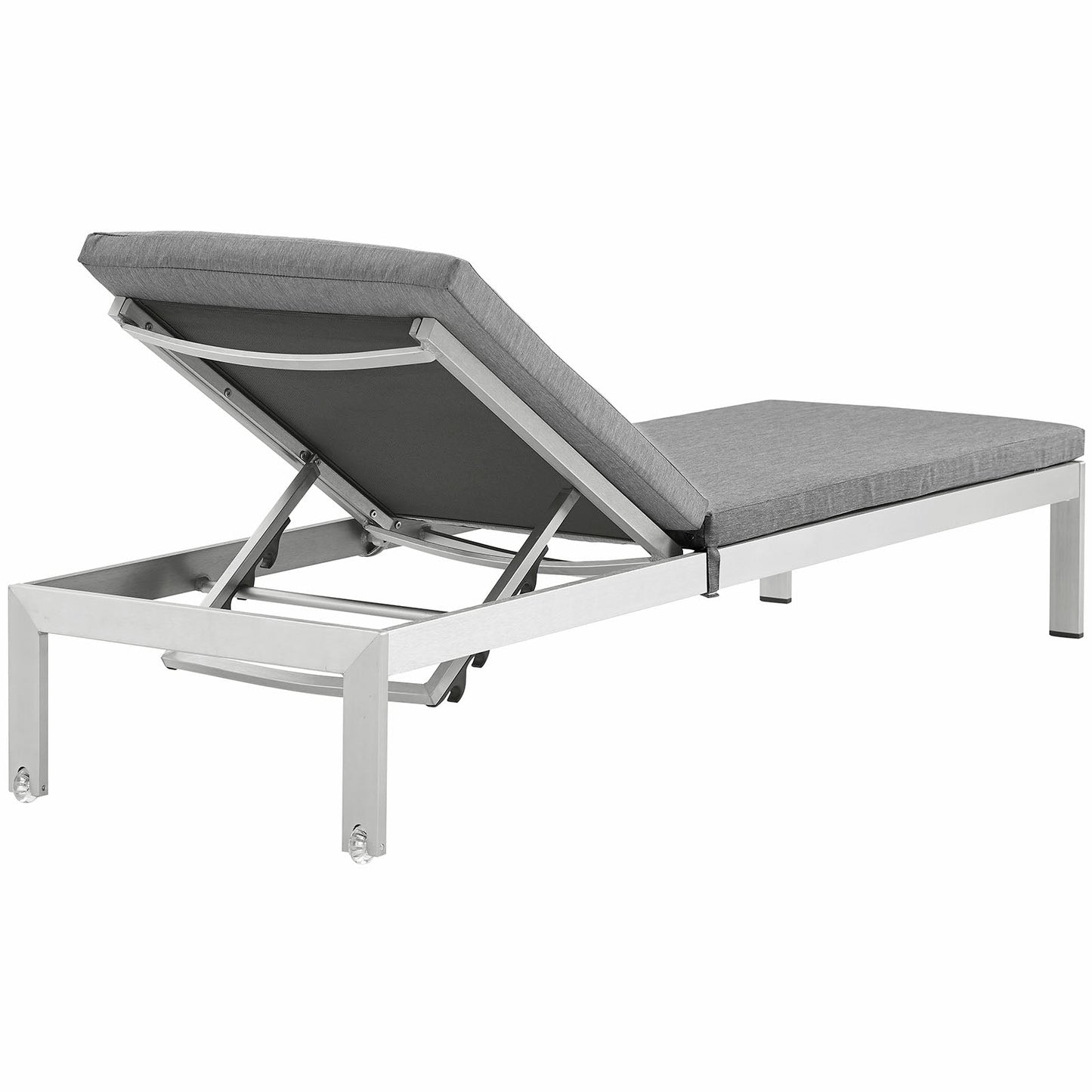 Modway Shore Outdoor Patio Aluminum Chaise with Cushions