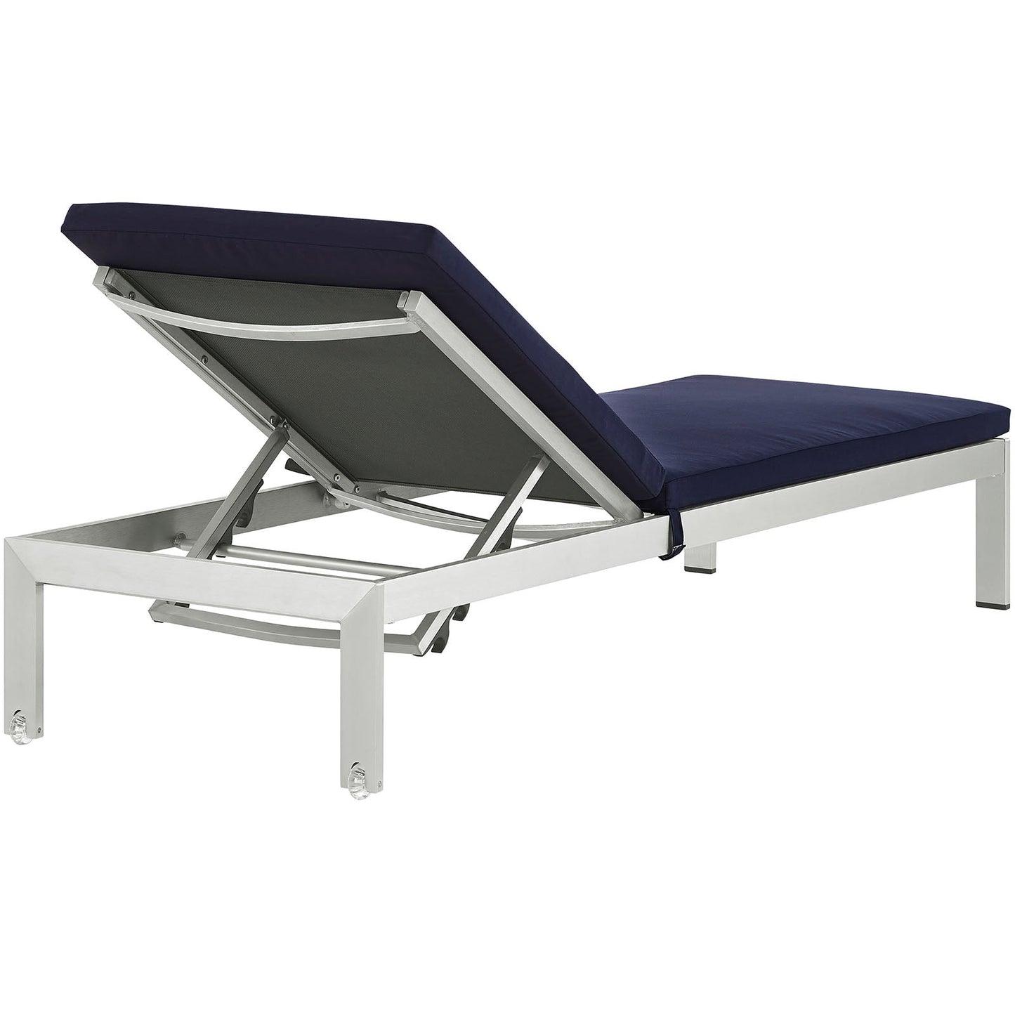 Modway Shore Outdoor Patio Aluminum Chaise with Cushions