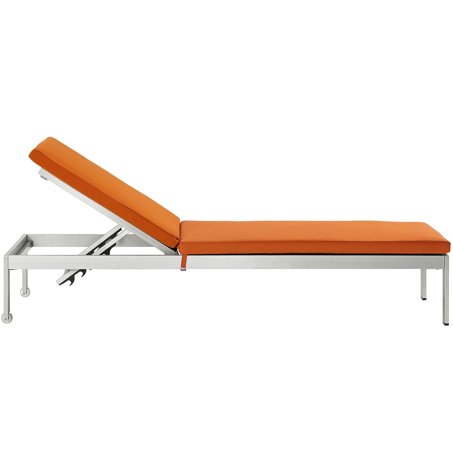 Modway Shore Outdoor Patio Aluminum Chaise with Cushions