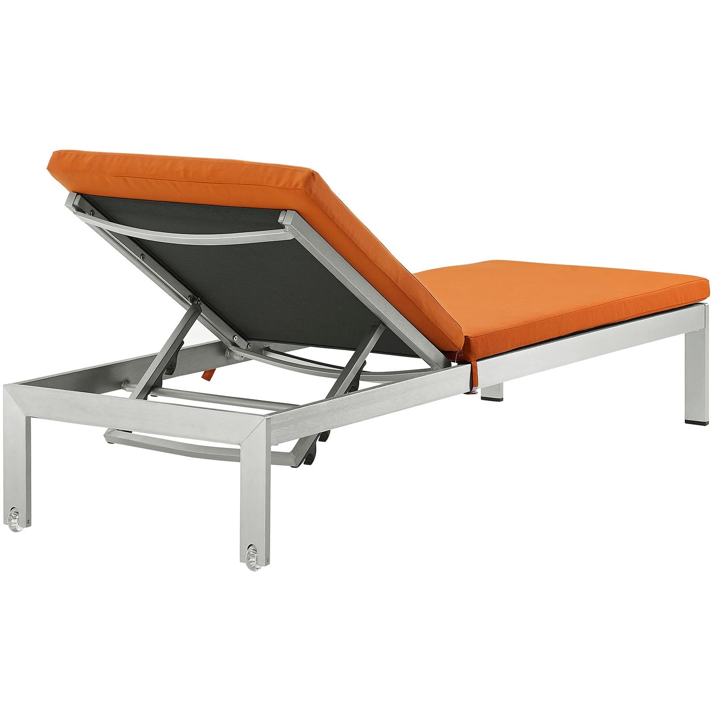 Modway Shore Outdoor Patio Aluminum Chaise with Cushions