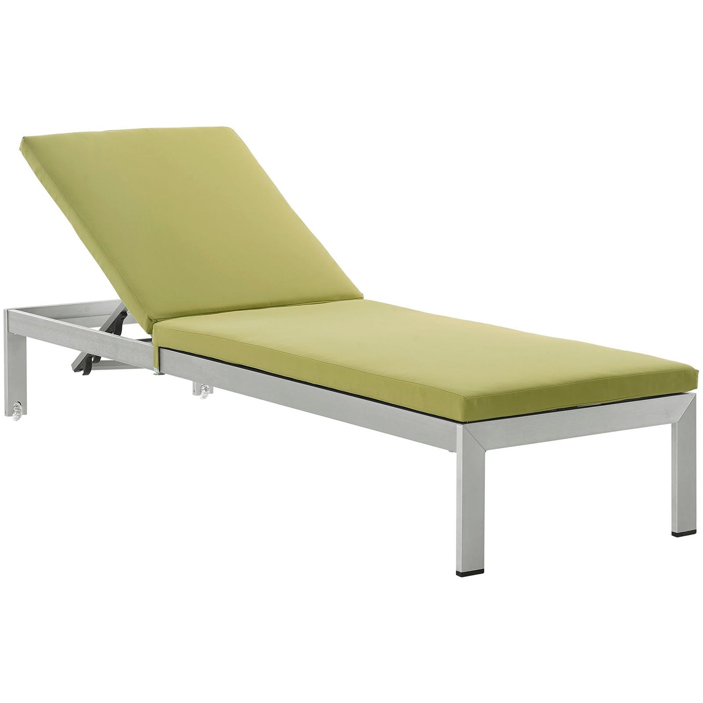 Modway Shore Outdoor Patio Aluminum Chaise with Cushions