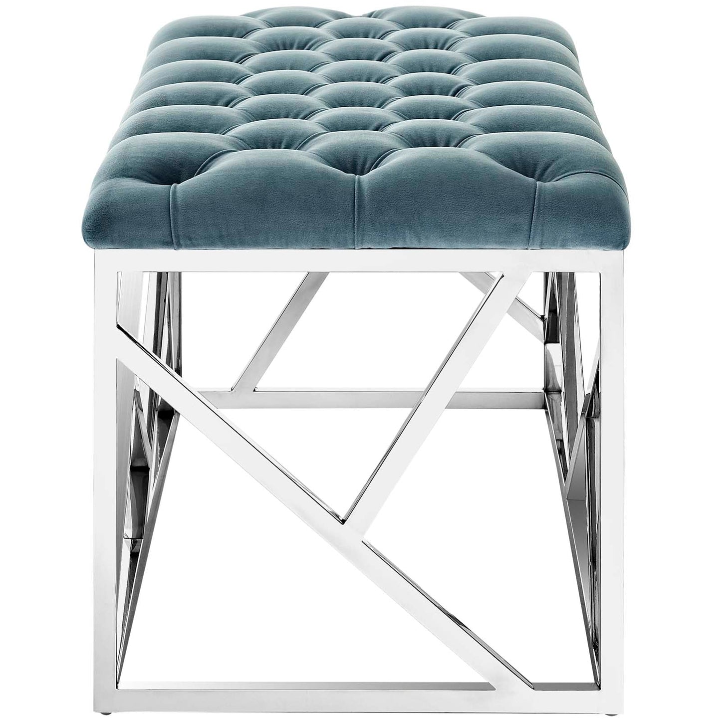 Modway Furniture Intersperse Bench - EEI-2867-SLV-SEA