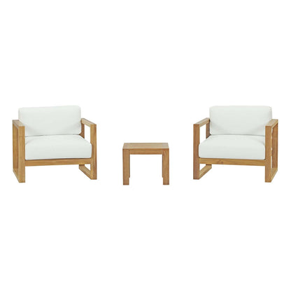 Modway Upland 3 Piece Outdoor Patio Teak Set