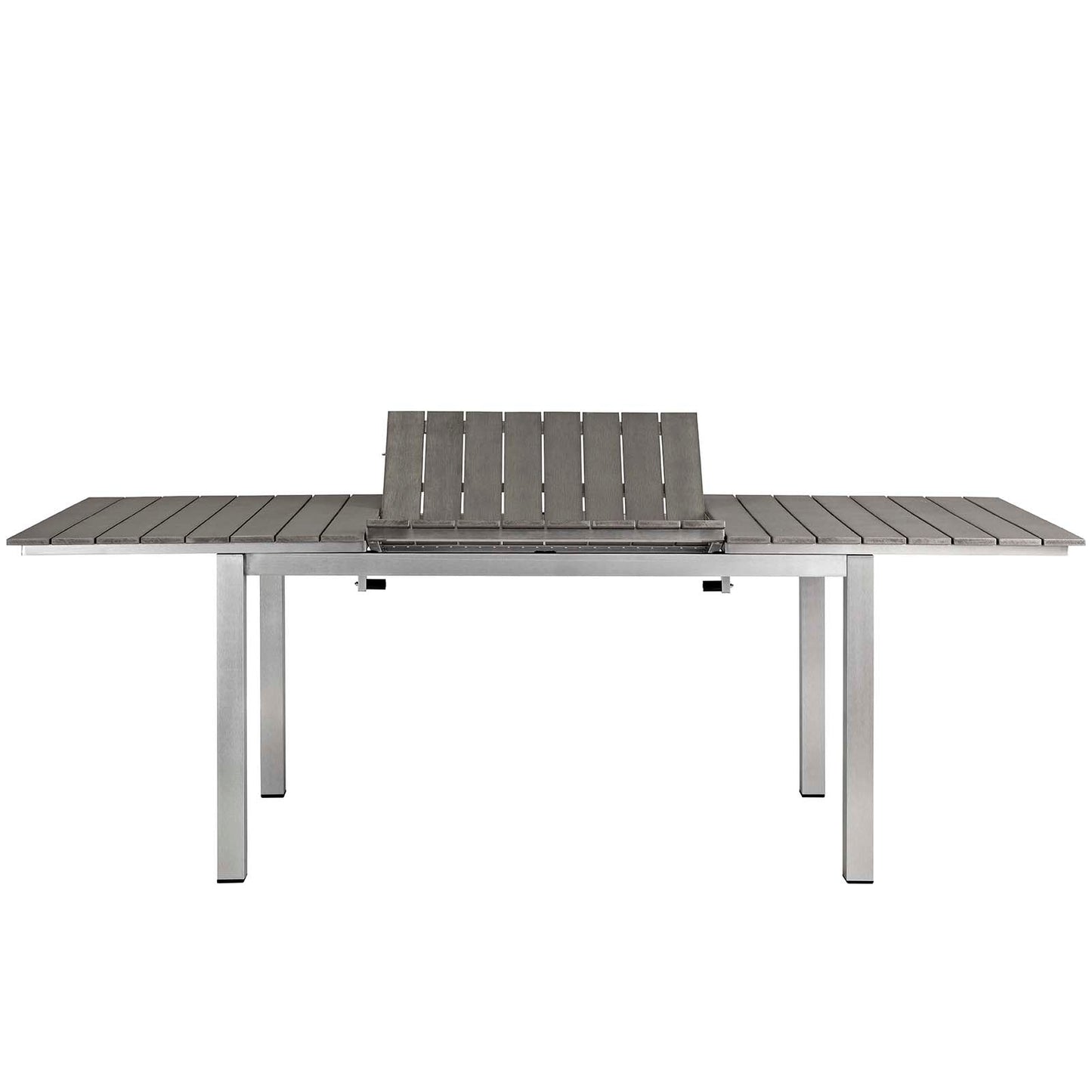 Modway Furniture Shore 9 Piece Outdoor Patio Aluminum Dining Set by Modway - EEI-3202-SLV-BLK-SET