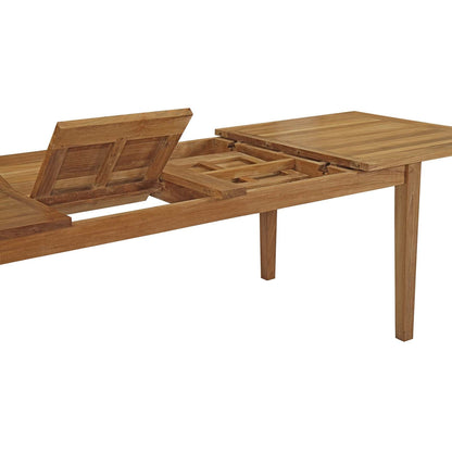 Modway Furniture 9 Piece Outdoor Patio Teak Dining Set by Modway –EEI-3281-NAT-SET