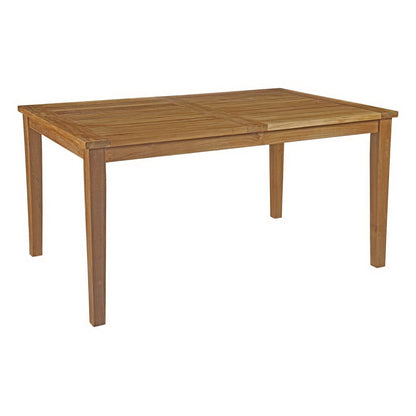 Modway Furniture Marina 7 Piece Outdoor Patio Teak Dining Set by Modway – EEI-3293-NAT-WHI-SET