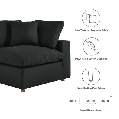 Modway Furniture Commix 5 Piece Down Filled Overstuffed Sectional Sofa by Modway - EEI-3359-BLK