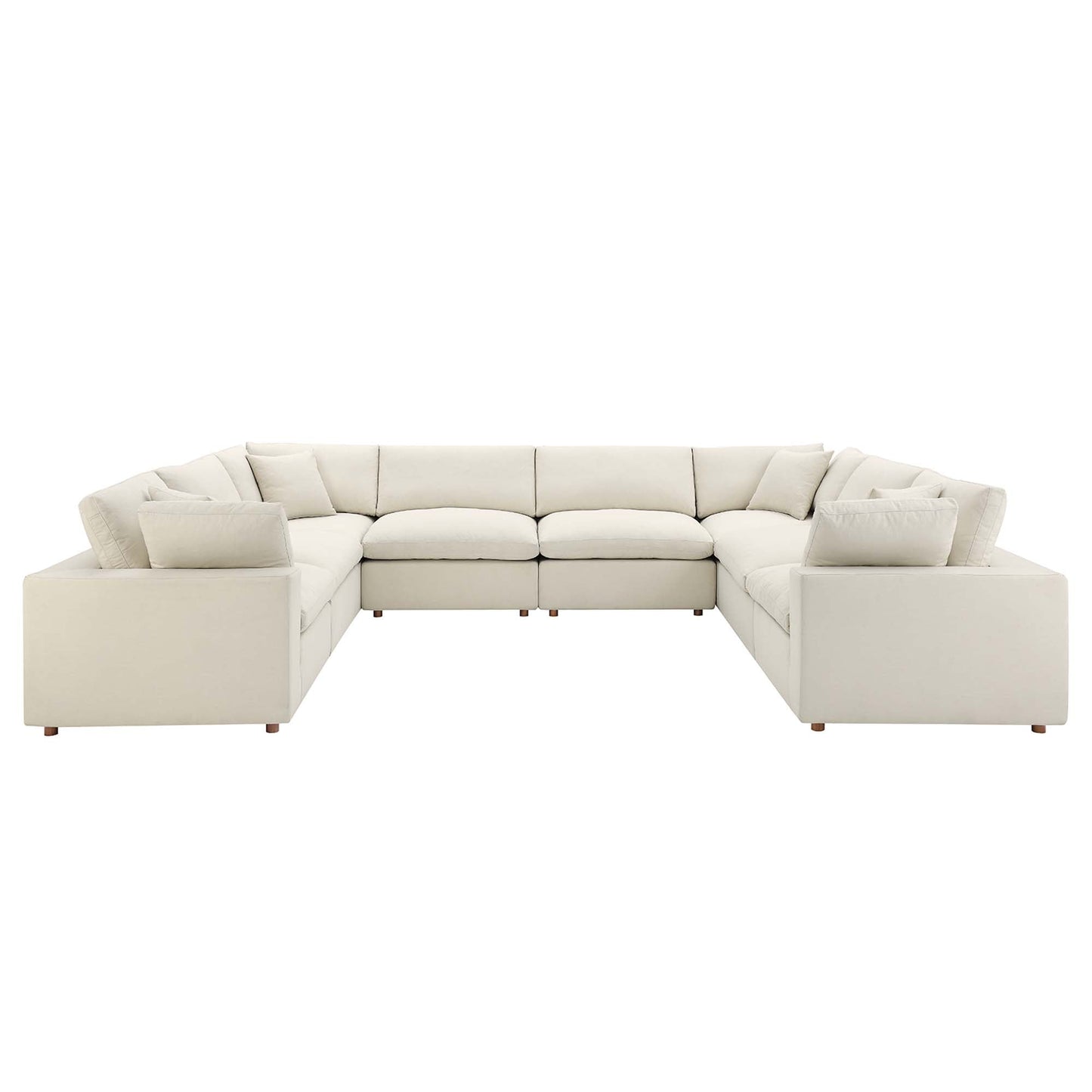 Modway Furniture Commix 8-Piece Down Filled Overstuffed Sectional Sofa by Modway - EEI-3363-BLK