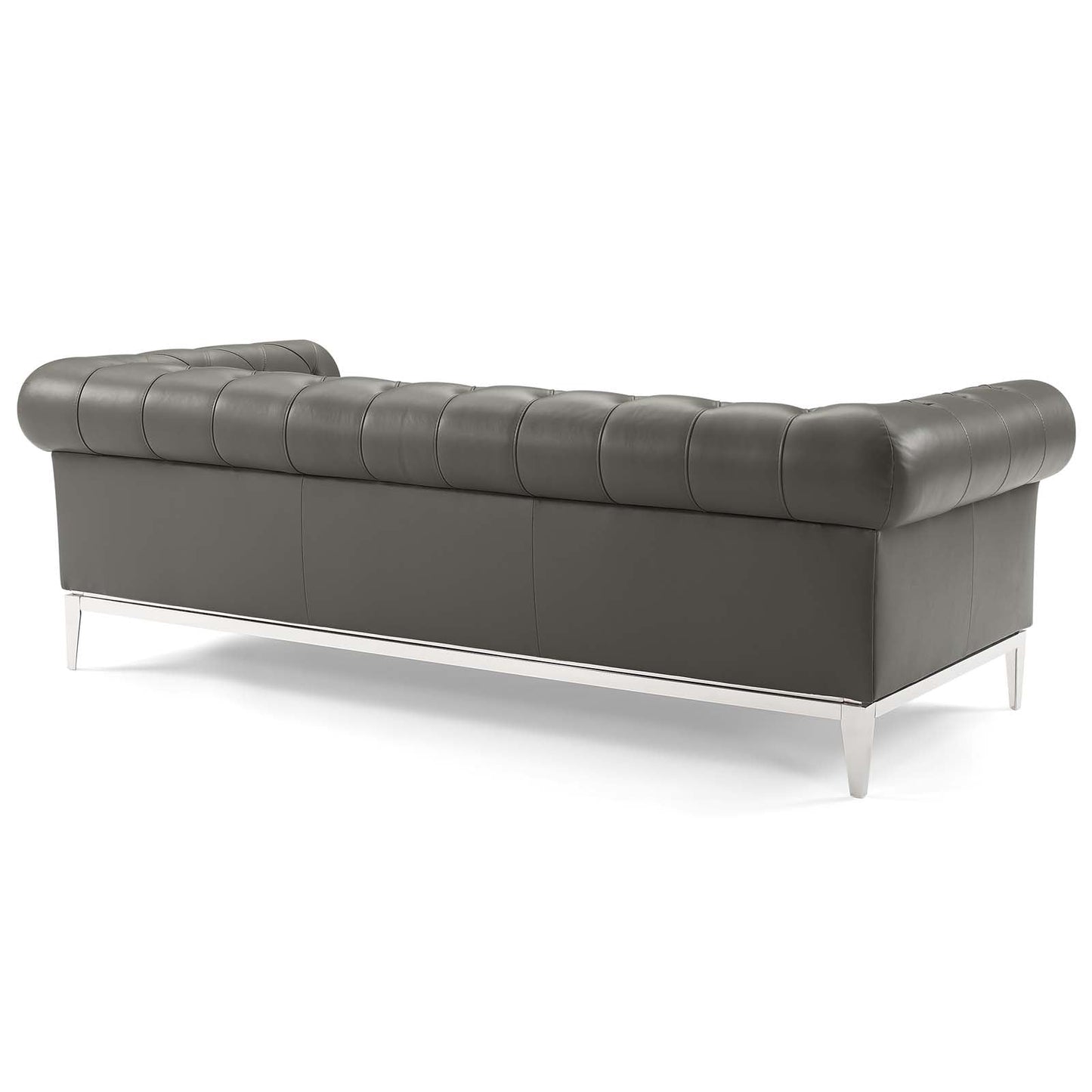 Modway Idyll Tufted Button Upholstered Leather Chesterfield Sofa - EEI-3441-TAN