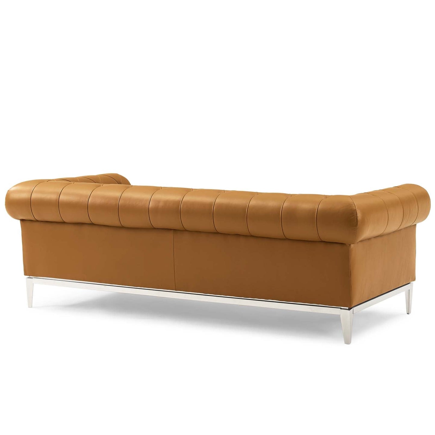 Modway Idyll Tufted Button Upholstered Leather Chesterfield Sofa - EEI-3441-TAN