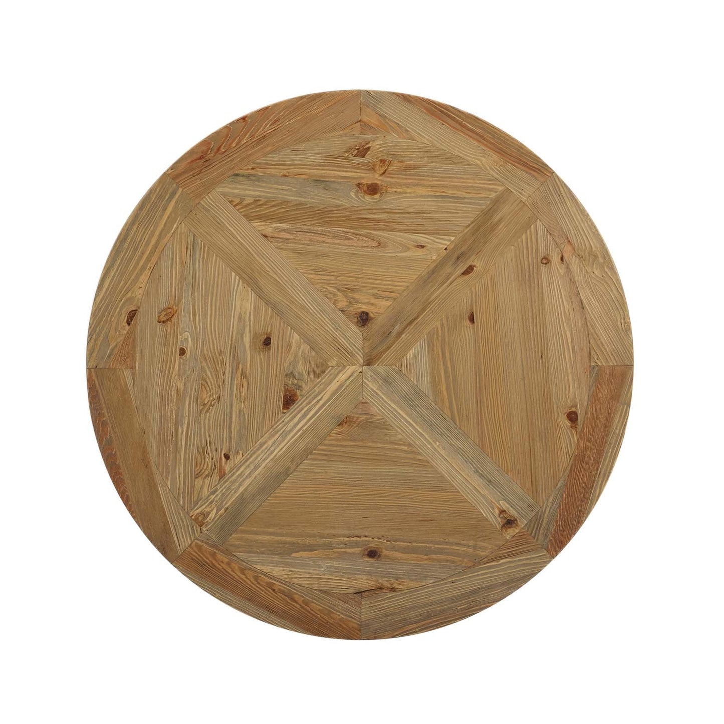 Modway Furniture Column 47" Round Pine Wood Dining Table - EEI-3491-BRN