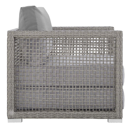 Modway Furniture Aura 3 Piece Outdoor Patio Wicker Rattan Set – EEI-3595-GRY-GRY-SET