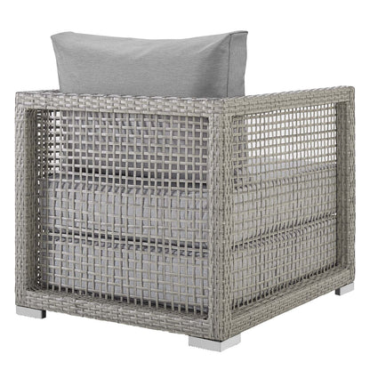 Modway Furniture Aura 3 Piece Outdoor Patio Wicker Rattan Set – EEI-3595-GRY-GRY-SET