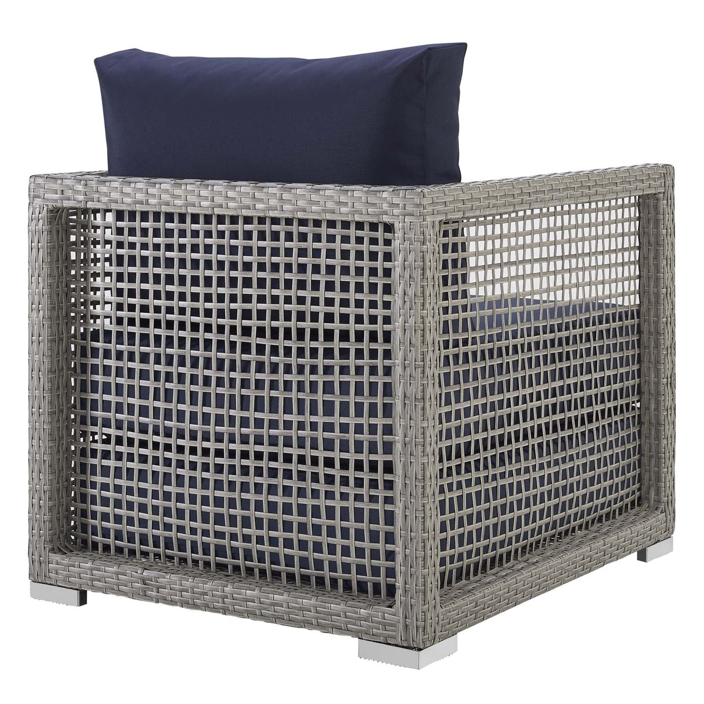 Modway Furniture Aura 3 Piece Outdoor Patio Wicker Rattan Set – EEI-3595-GRY-GRY-SET