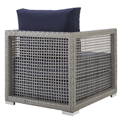 Modway Furniture Aura 3 Piece Outdoor Patio Wicker Rattan Set – EEI-3595-GRY-GRY-SET