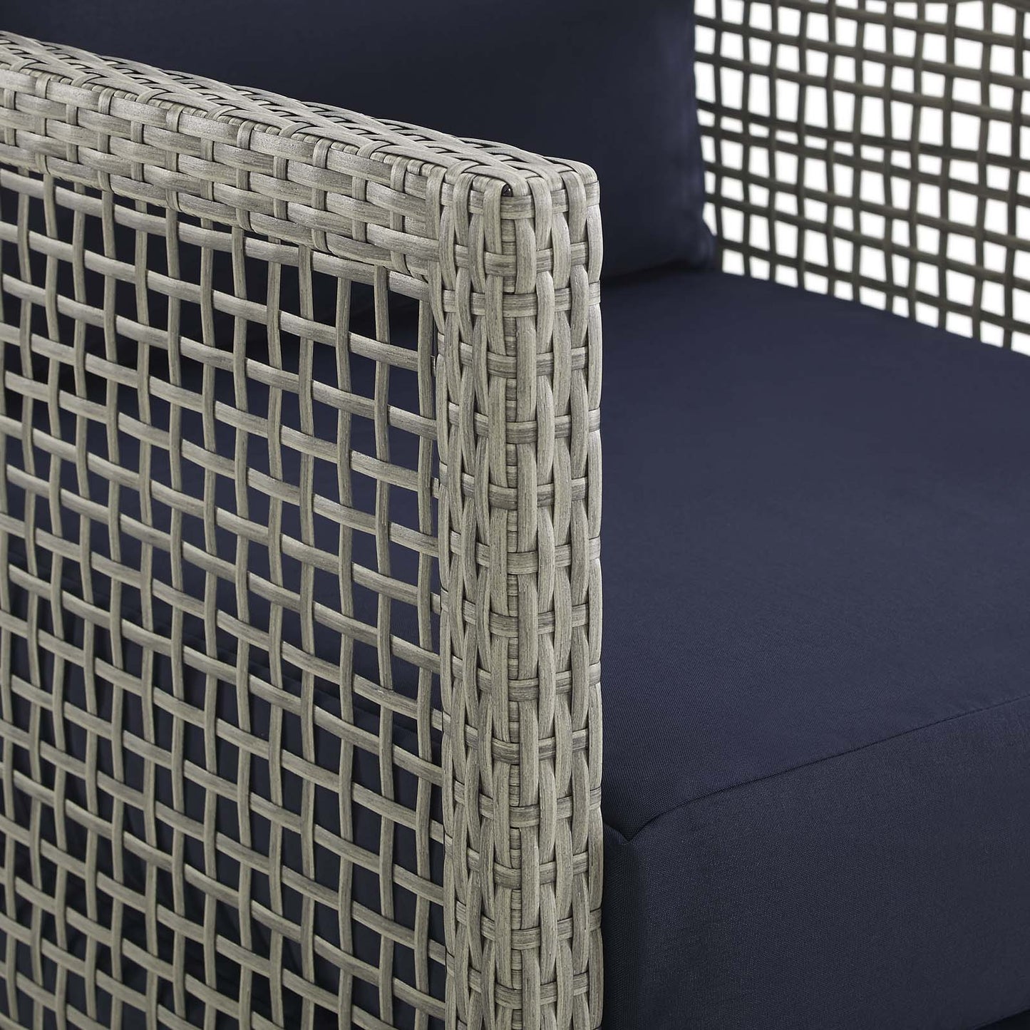 Modway Furniture Aura 3 Piece Outdoor Patio Wicker Rattan Set – EEI-3595-GRY-GRY-SET
