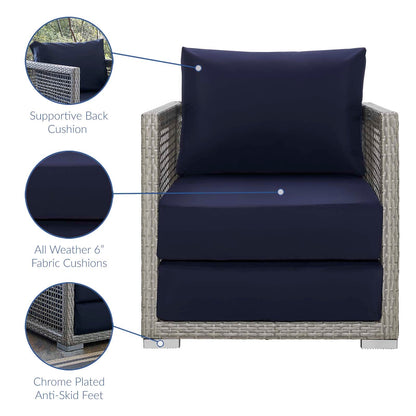 Modway Furniture Aura 3 Piece Outdoor Patio Wicker Rattan Set – EEI-3595-GRY-GRY-SET