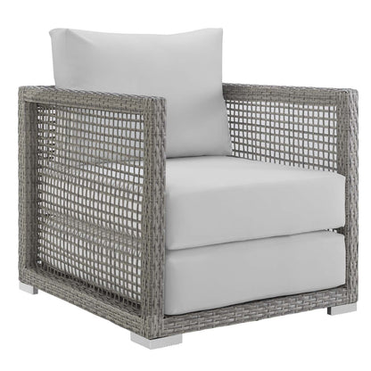 Modway Furniture Aura 3 Piece Outdoor Patio Wicker Rattan Set – EEI-3595-GRY-GRY-SET