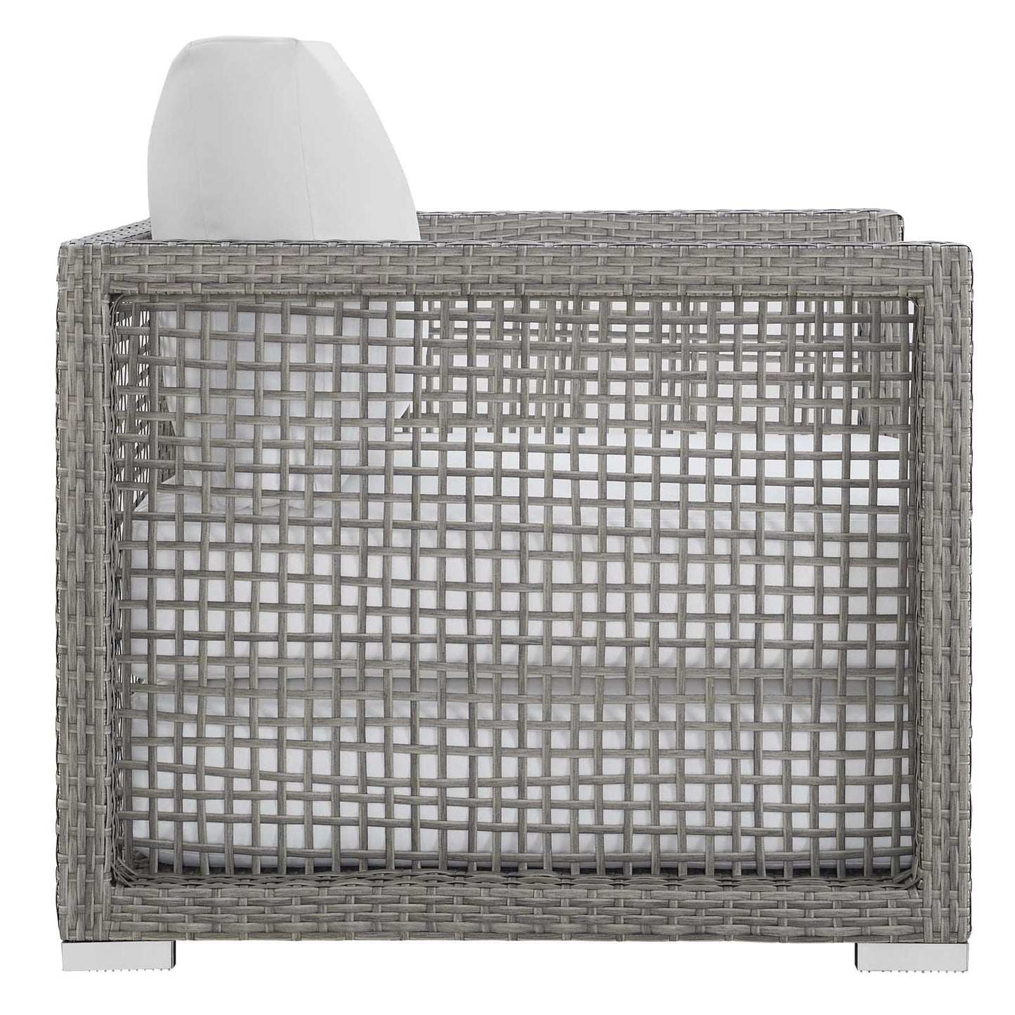 Modway Furniture Aura 3 Piece Outdoor Patio Wicker Rattan Set – EEI-3595-GRY-GRY-SET