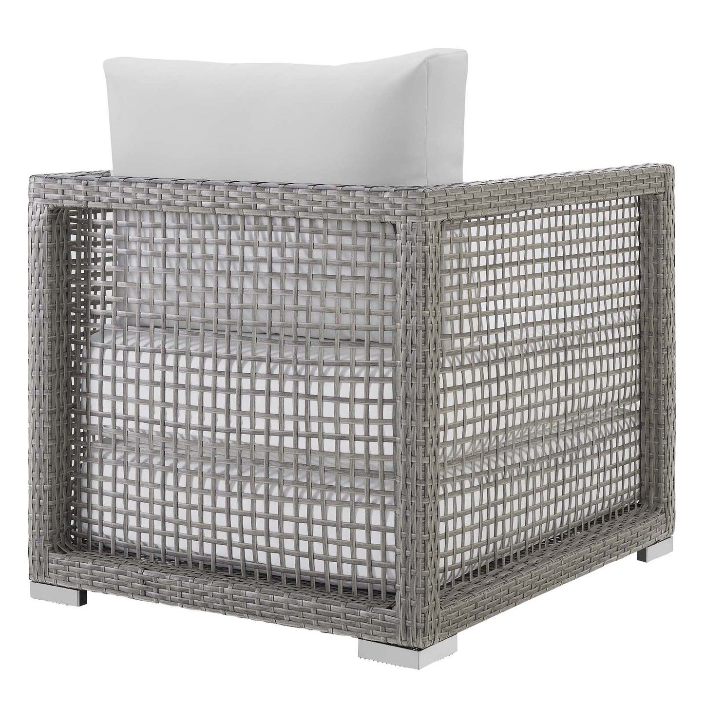Modway Furniture Aura 3 Piece Outdoor Patio Wicker Rattan Set – EEI-3595-GRY-GRY-SET