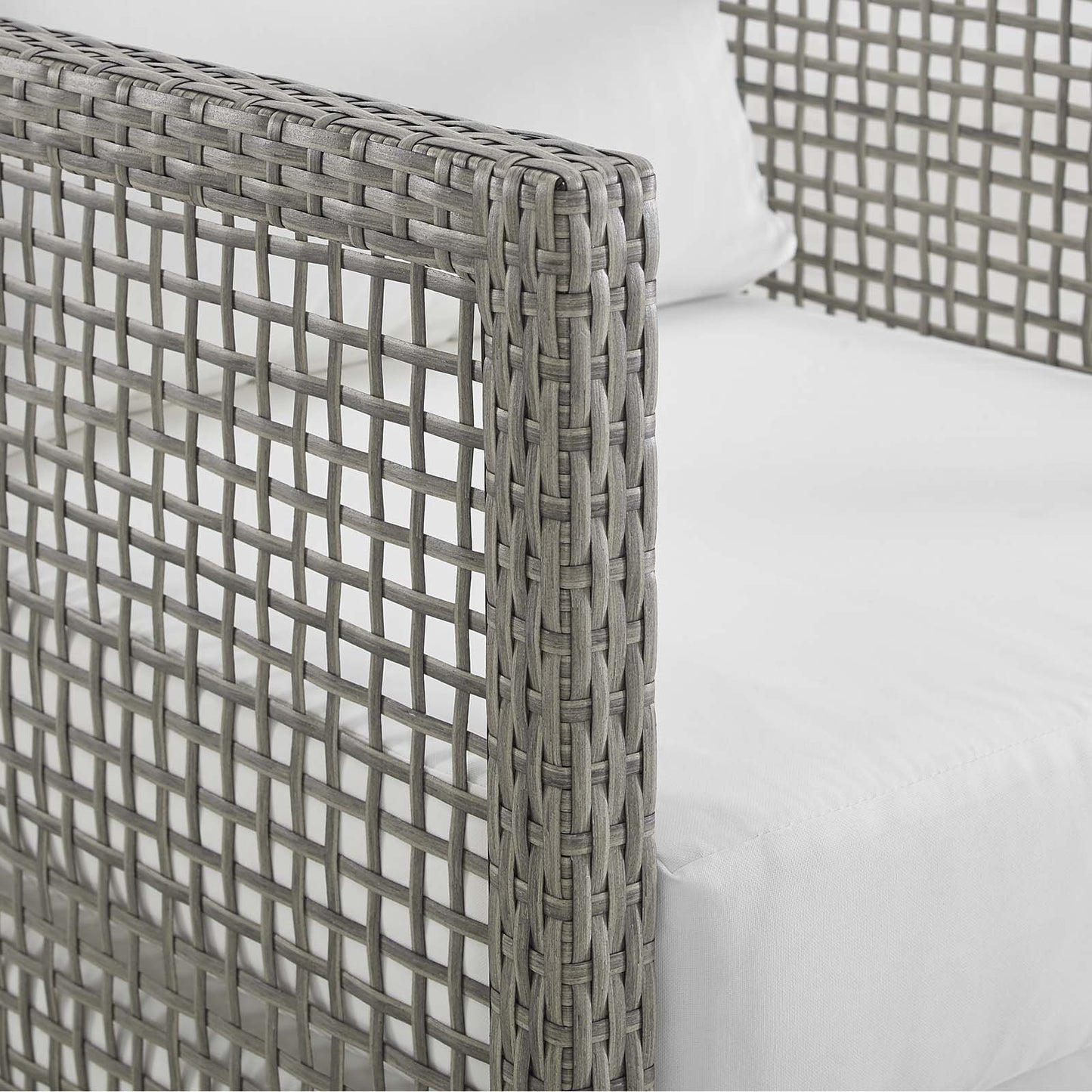 Modway Furniture Aura 3 Piece Outdoor Patio Wicker Rattan Set – EEI-3595-GRY-GRY-SET