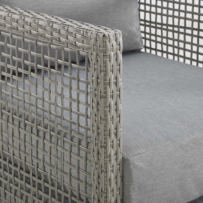 Modway Furniture Aura 3 Piece Outdoor Patio Wicker Rattan Set – EEI-3599-GRY-GRY-SET