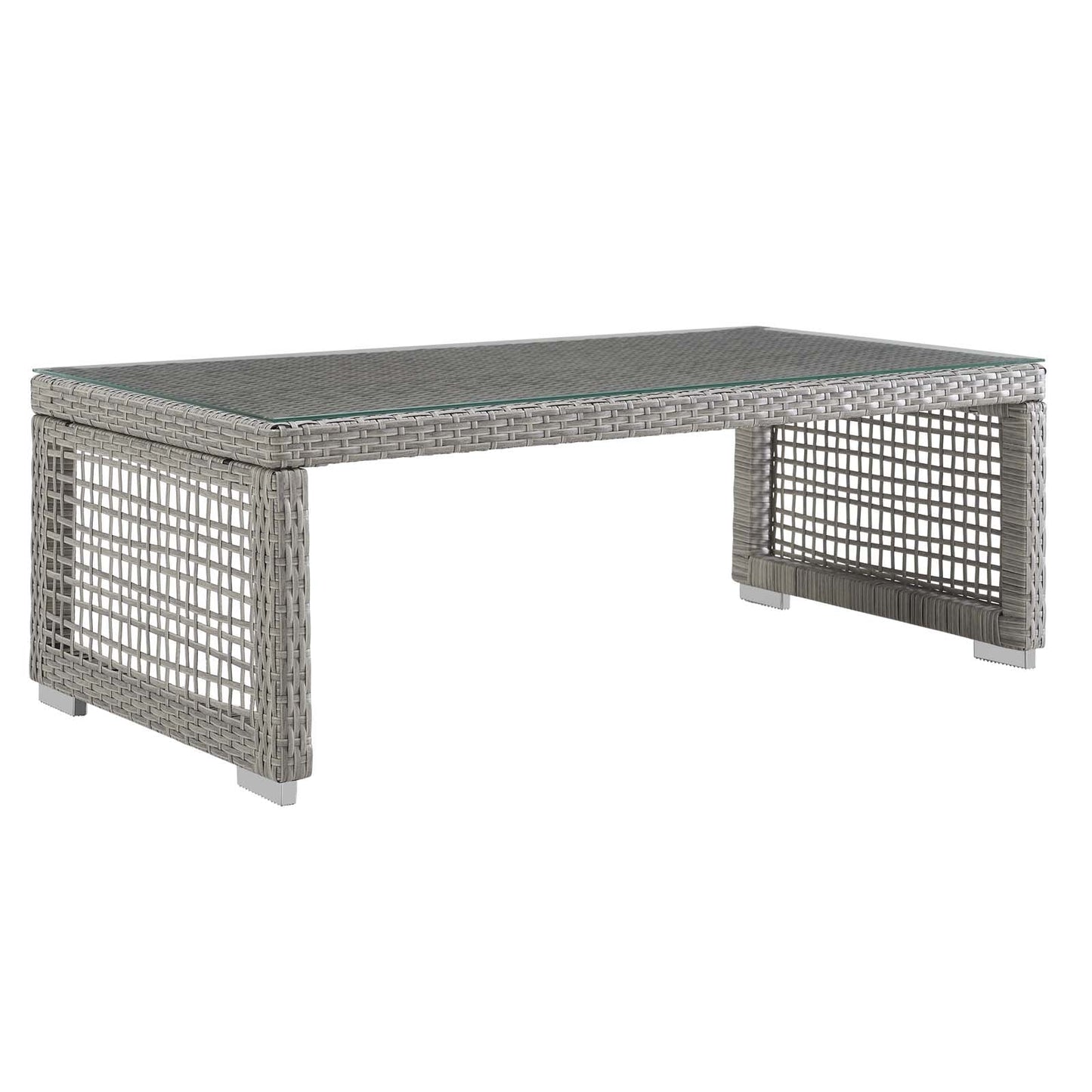Modway Furniture Aura 3 Piece Outdoor Patio Wicker Rattan Set – EEI-3599-GRY-GRY-SET