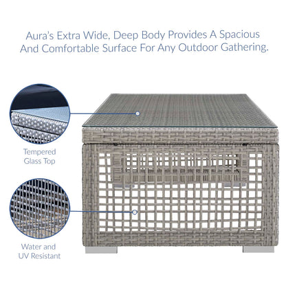 Modway Furniture Aura 3 Piece Outdoor Patio Wicker Rattan Set – EEI-3599-GRY-GRY-SET