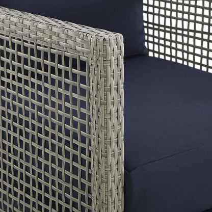 Modway Furniture Aura 3 Piece Outdoor Patio Wicker Rattan Set – EEI-3599-GRY-GRY-SET