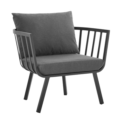 Modway Furniture Riverside 5 Piece Outdoor Patio Aluminum Set by Modway – EEI-3786-SLA-WHI