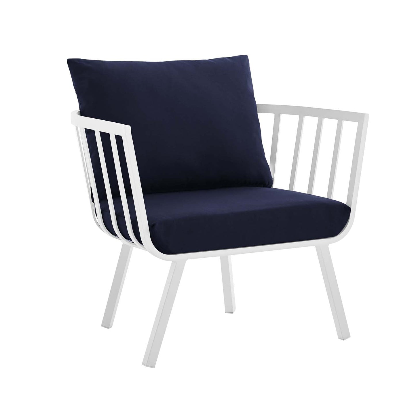 Modway Furniture Riverside 4 Piece Outdoor Patio Aluminum Set by Modway - EEI-3787-WHI-NAV