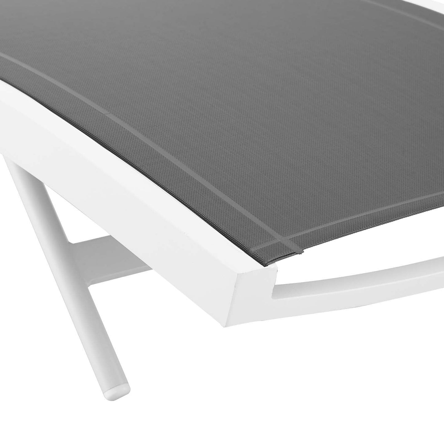 Modway Furniture Glimpse Outdoor Patio Mesh Chaise Lounge Set of 2 - EEI-4038-WHI-GRY