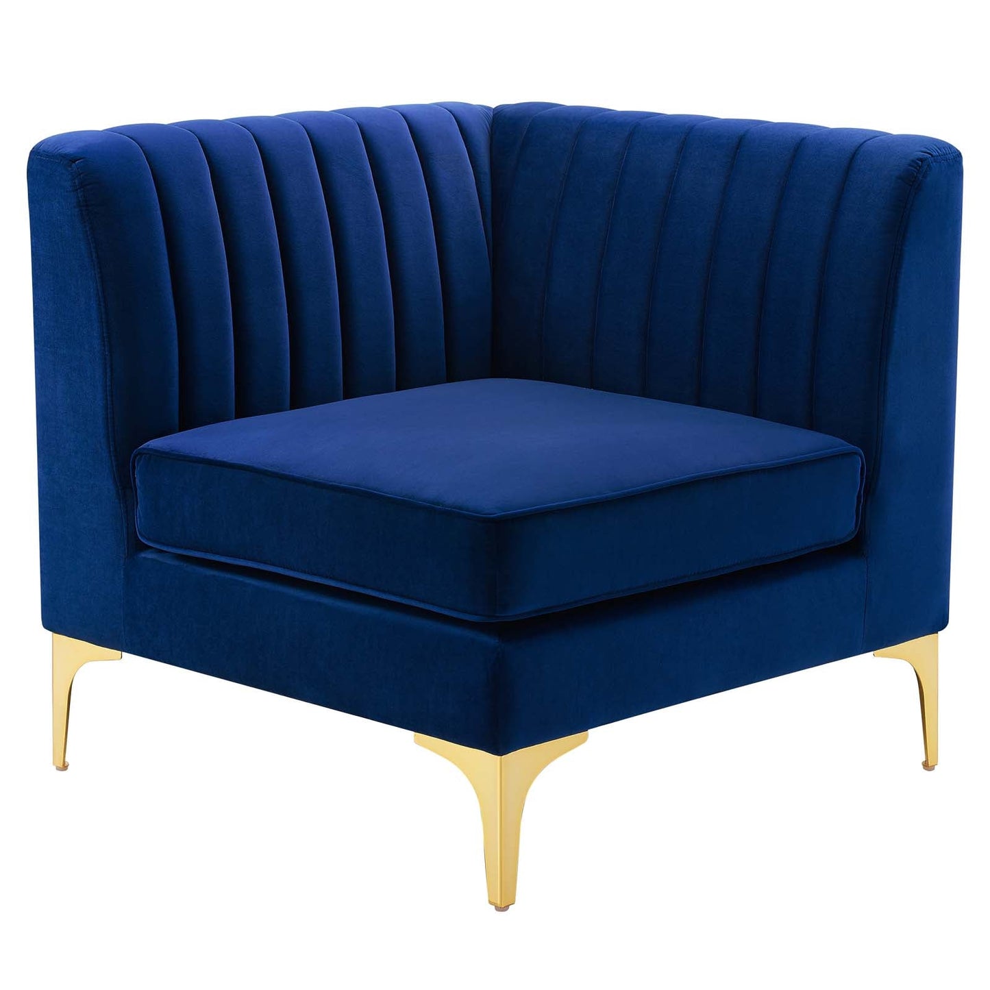 Modway Furniture Triumph Channel Tufted Velvet 8-Piece Sectional Sofa - Luxe Retro Design with Stain-Resistant Fabric