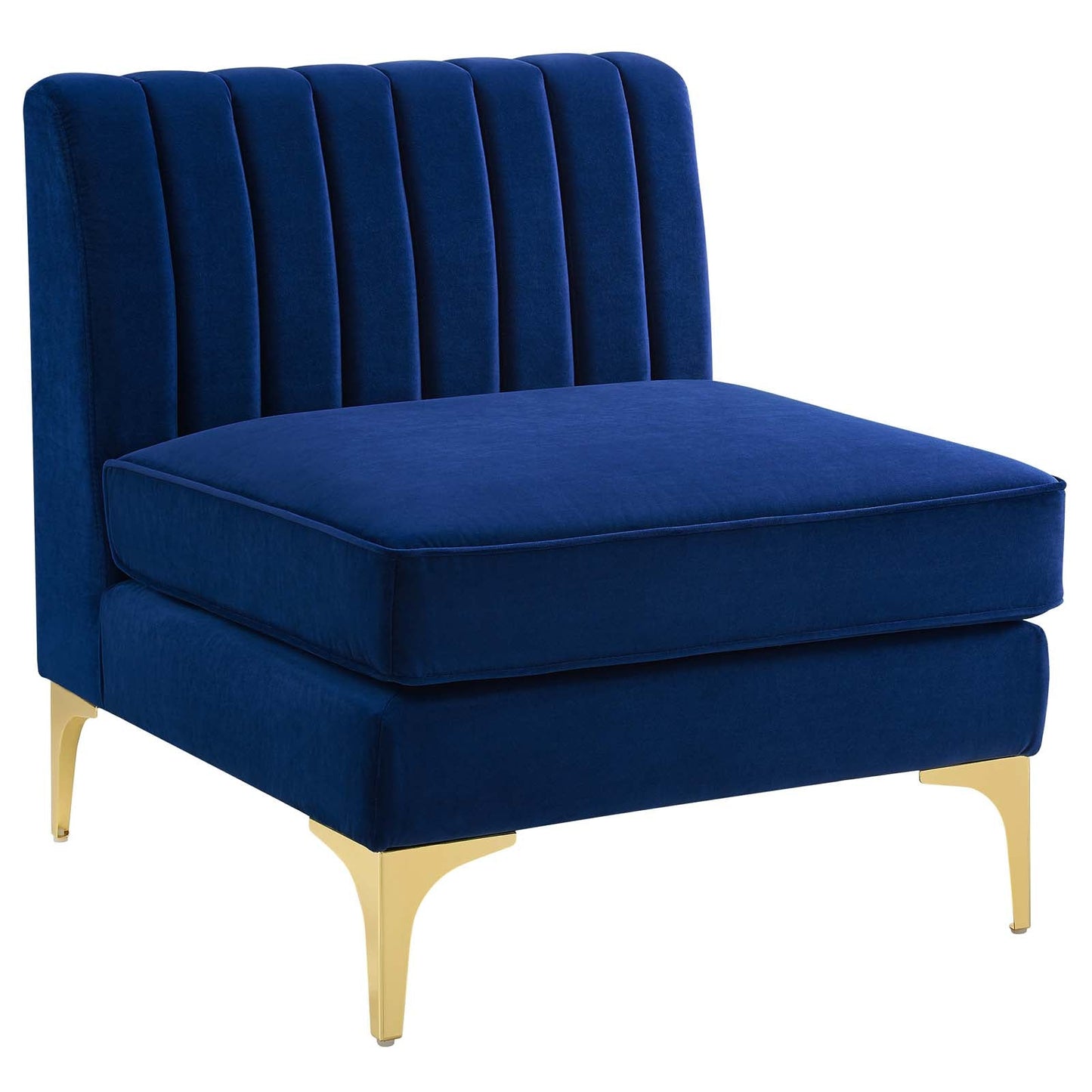 Modway Furniture Triumph Channel Tufted Velvet 8-Piece Sectional Sofa - Luxe Retro Design with Stain-Resistant Fabric