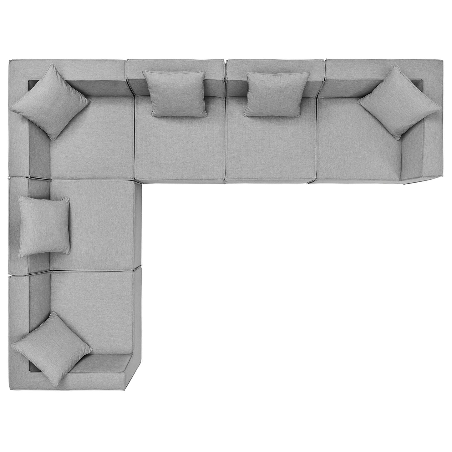 Modway Furniture Saybrook Outdoor Patio Upholstered 6-Piece Sectional Sofa by Modway – EEI-4385