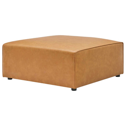 Modway Furniture Mingle Vegan Leather 4-Piece Sofa and 2 Ottomans Set by Modway - EEI-4794-TAN