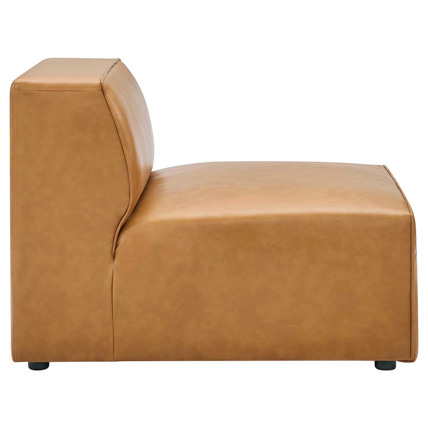 Modway Furniture Mingle Vegan Leather 4-Piece Sofa and 2 Ottomans Set by Modway - EEI-4794-TAN
