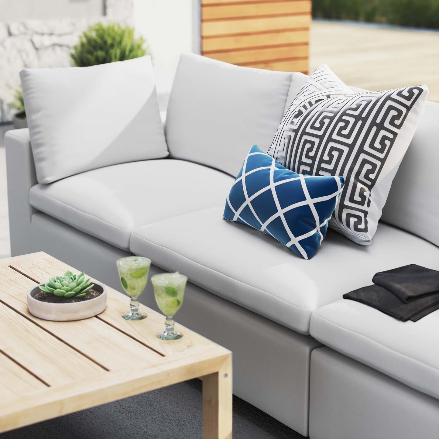 Modway Furniture Commix Sunbrella Outdoor Patio Sofa by Modway - EEI-5579-WHI