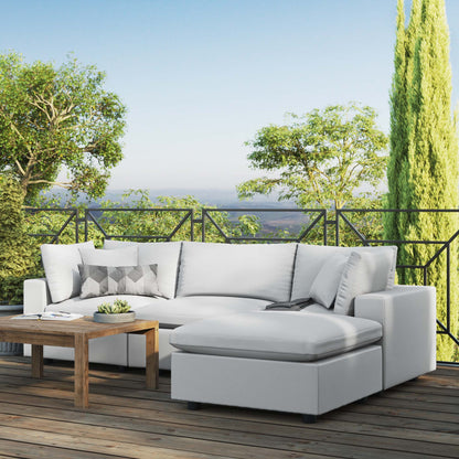 Modway Furniture Commix 4-Piece Outdoor Patio Sectional Sofa by Modway - EEI-5580-CHA