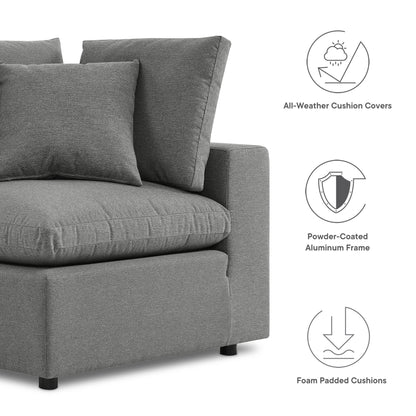 Modway Furniture Commix 6-Piece Outdoor Patio Sectional Sofa by Modway - EEI-5585-CHA
