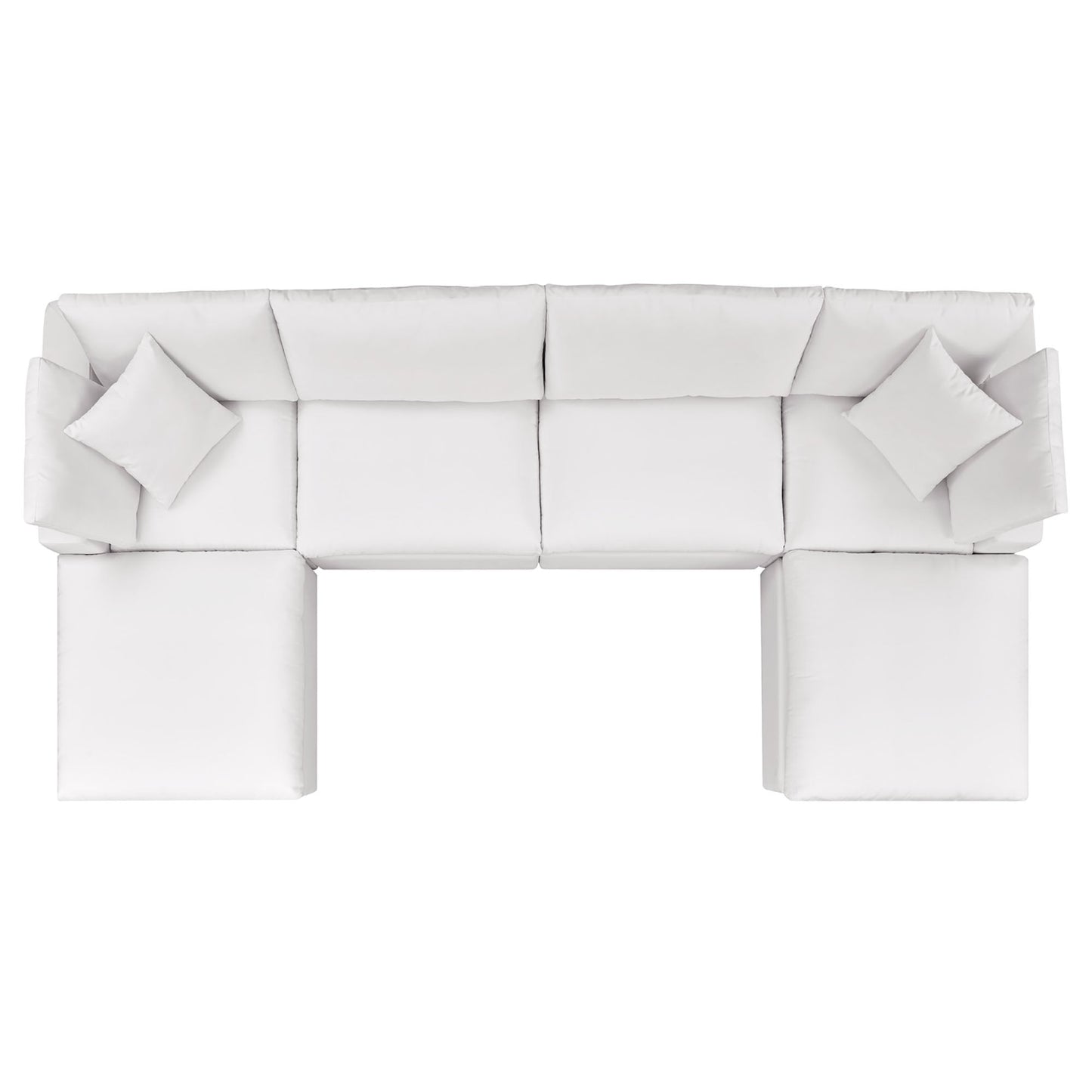 Modway Furniture Commix 6-Piece Outdoor Patio Sectional Sofa by Modway - EEI-5585-CHA