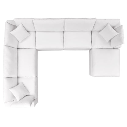 Modway Furniture Commix 7-Piece Outdoor Patio Sectional Sofa by Modway - EEI-5591-CHA