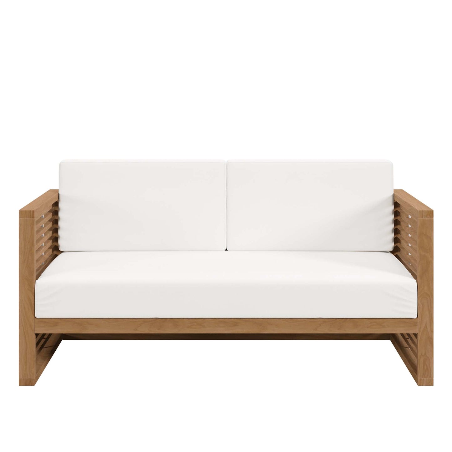 Modway Carlsbad Teak Wood Outdoor Patio Loveseat