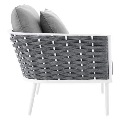 Modway Furniture Stance 8 Piece Outdoor Patio Aluminum Sectional Sofa Set by Modway - EEI-5757-WHI-GRY