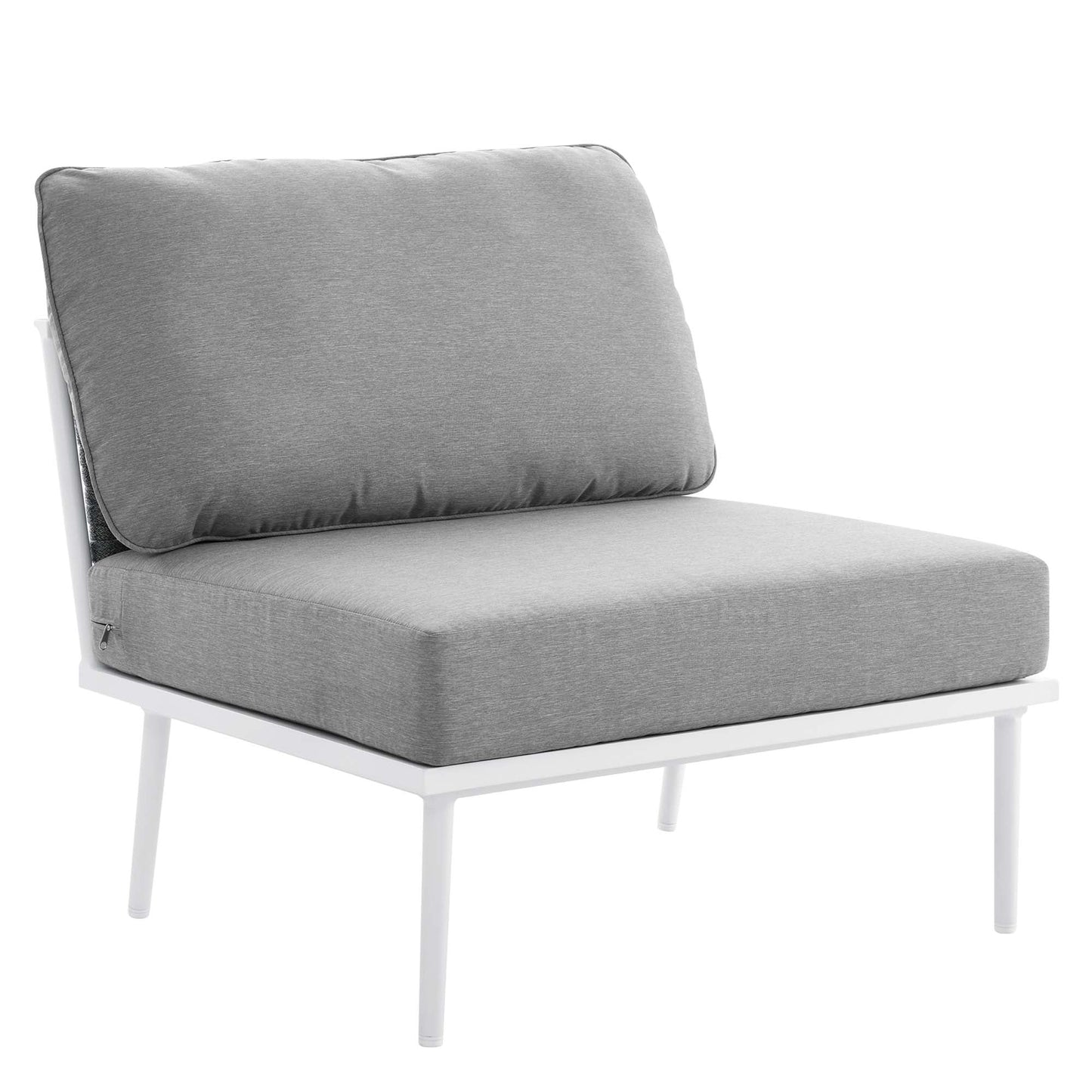 Modway Furniture Stance 9 Piece Aluminum Outdoor Patio Aluminum Sectional Sofa Set by Modway - EEI-5758-WHI-GRY