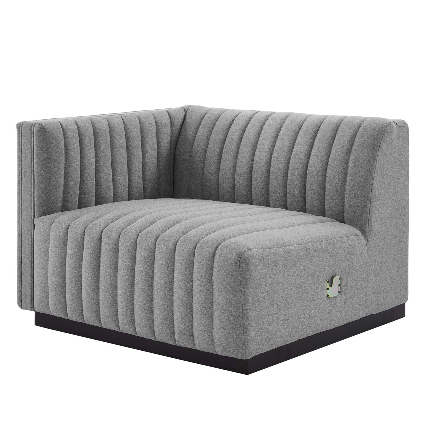 Modway Furniture Conjure Channel Tufted Upholstered Fabric Loveseat - Modern Elegance for Your Living Room Oasis - EEI-5786-BLK-WHI