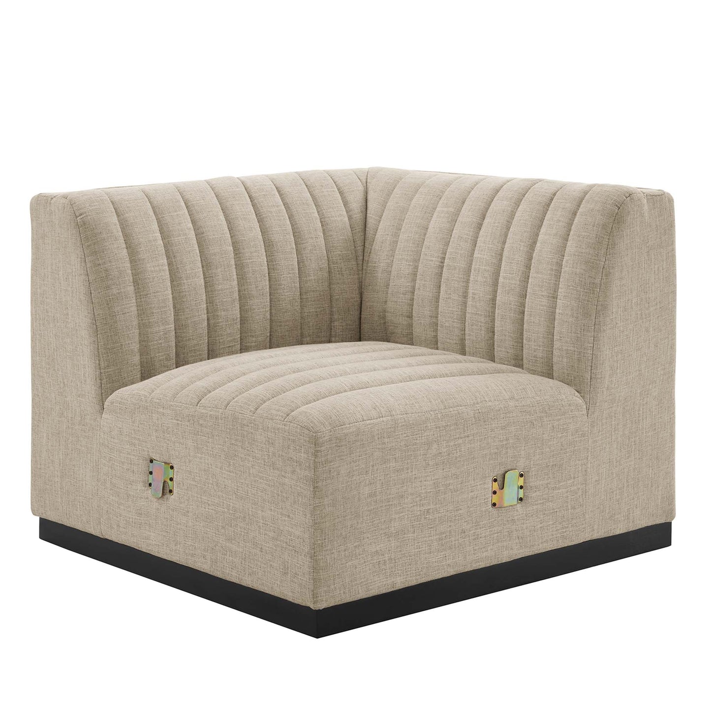 Modway Furniture Conjure 5-Piece Channel Tufted Upholstered Fabric Sectional by Modway – EEI-5796