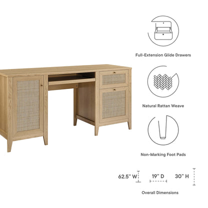 Modway furniture Soma 63" Office Desk - EEI-6117-OAK